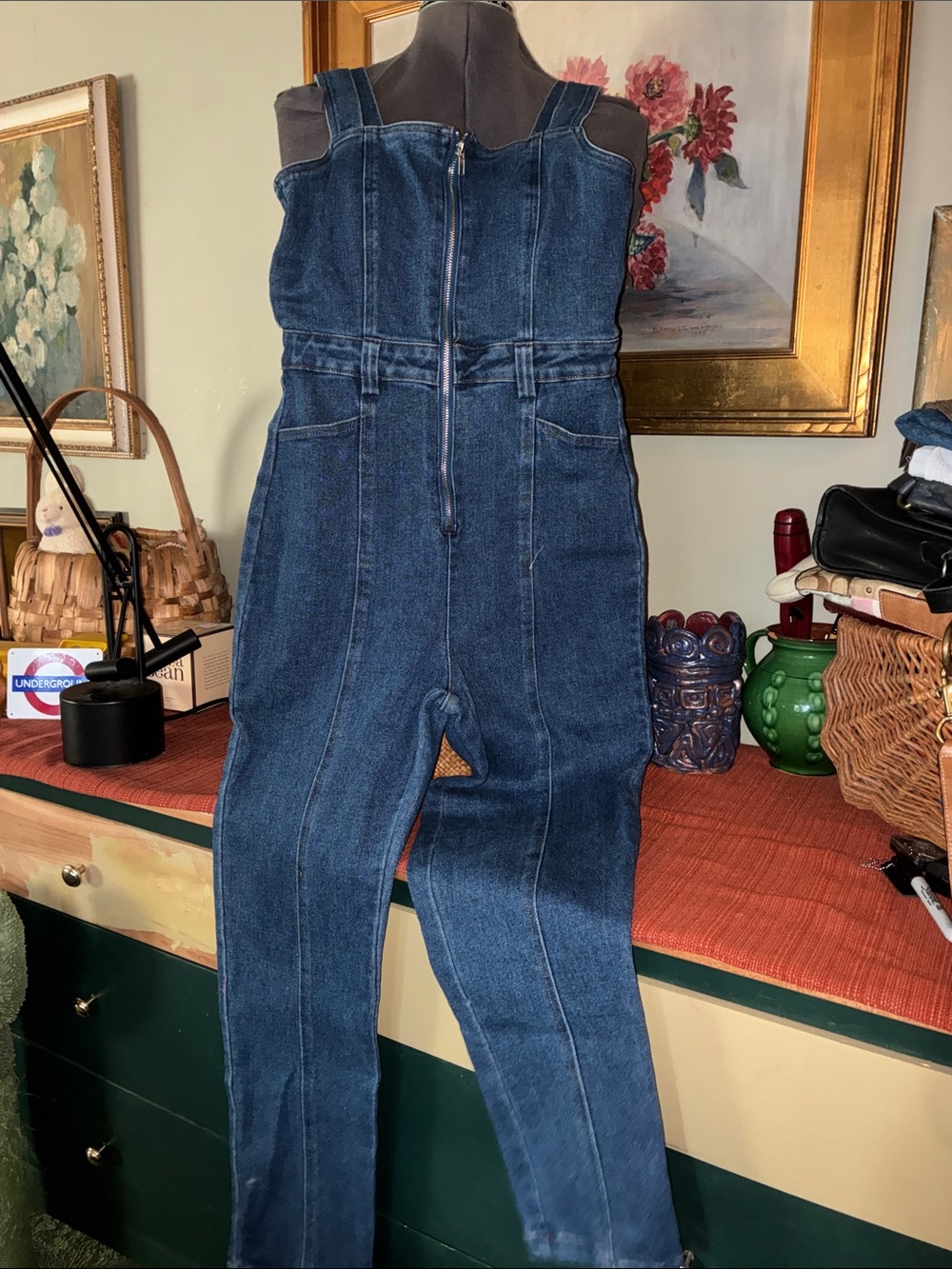 Blashe denim sleeveless jumpsuit Size S